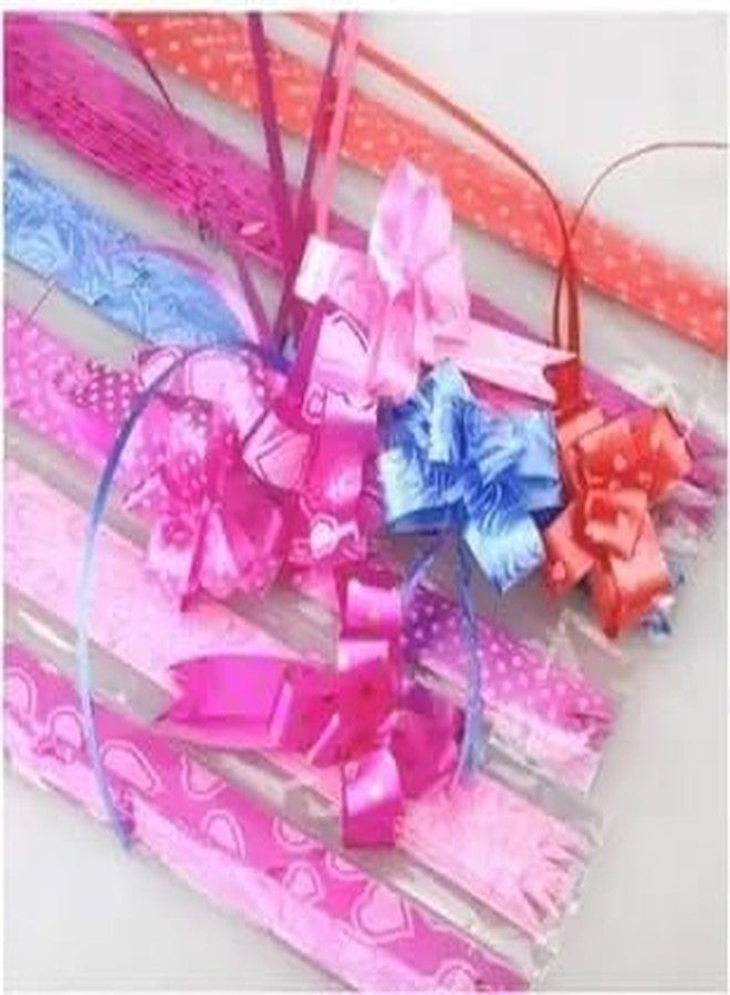 SEJASCOLLECTIONS | Pack of 100 Pcs | Large Size, Multicolor, Pull Bow ribbon, Bow Flower Ribbon for Gift Wrap & Wedding Decoration Gifts, Ribbon for Gift Wrapping,Gift Ribbons for Packing (100 Pcs Multicolor) - Image 1